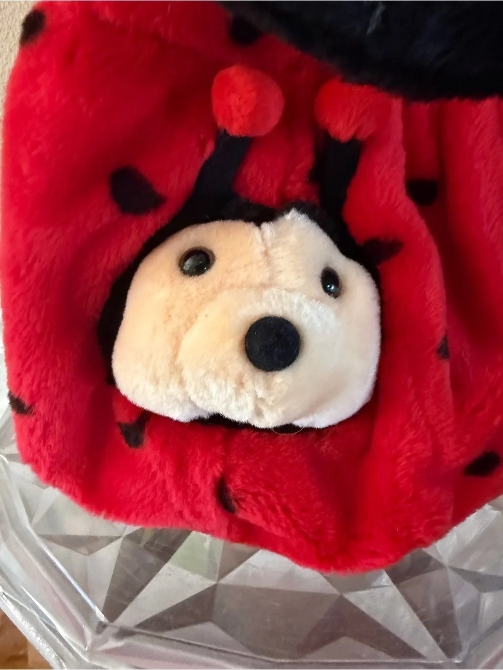 Celebrate Halloween Vintage Lady Bug Plush Basket CUTE!